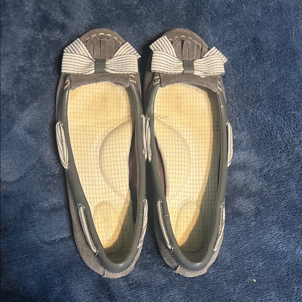 Sperry Gray Women's Flats with Bow